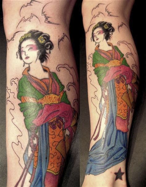 japanese geisha tattoo ideas